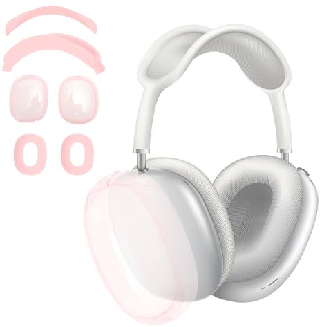 1 Set Fundas Protectoras de Almohadillas de Siliconas con Funda Protectora de TPU para AirPod MAX Accesorios para Apple AirPod MAX Rosa