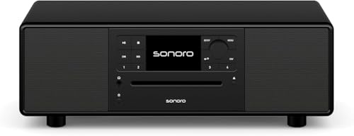 sonoro Prestige Kompaktanlage mit CD Player (UKW, DAB Plus, Spotify, Deezer) Matt Schwarz