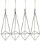 Enbebamd 4pcs Soporte de Plantas de Aire, Forma de pirámide geométrica Hueco de Aire Colgador de Arte Moderno Estilo de Metal Colgante para el balcón decoración del hogar