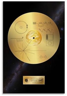Voyager 1 Golden Record(1) Space Poster Office Room Decor Cosmic Starry Sky Wall Art Posters for Wall Decoration 12x18inch(30x45cm)