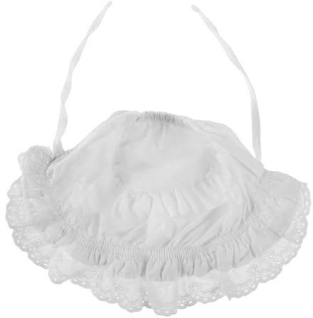 MUCKLILY Chapeau de Soleil pour Bébé Fille Printemps Été Automne, Bonnet Léger en Fibre Acrylique Protection Solaire et Design Princesse Blanc Classique Petit Modèle