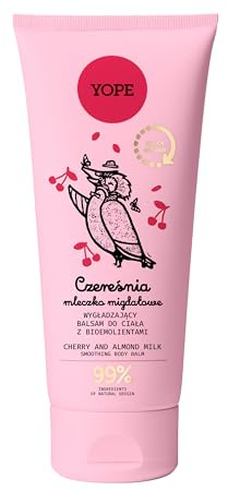 YOPE Lozione Corpo Levigante con Bioemollienti – per Pelle Molto Secca, Ciliegia Dolce e Latte di Mandorla, 200 ml