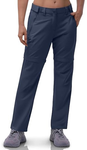 Outdoor Ventures Women's Convertible Pants, Quick Dry Hiking Zip-Off Pants, Stretch Lightweight Cargo Pants Navy