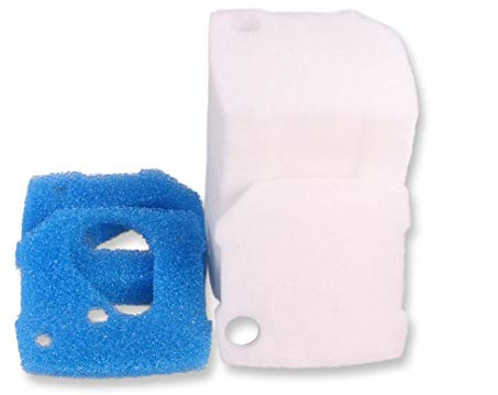 INGVIEE Compatible Esponja de Prefiltración y Almohadillas Filtrantes para Eheim Professionel 4+ 250/250T/350/350T/600 y Pro 4e+ 350 (12x Blanco, 3X Azul)