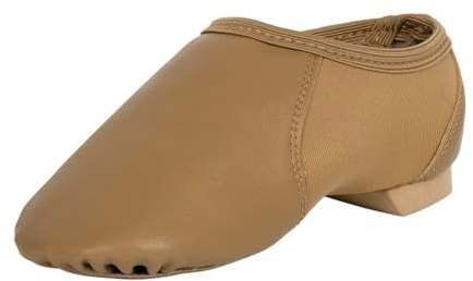 Asyusyu Jazz Shoes Girls Split Sole Jazz Dance Shoes for Kids Boys-Brown, 9