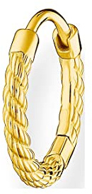 Thomas Sabo Einzel Creole Seil gold vergoldetes Silber CR694-413-39