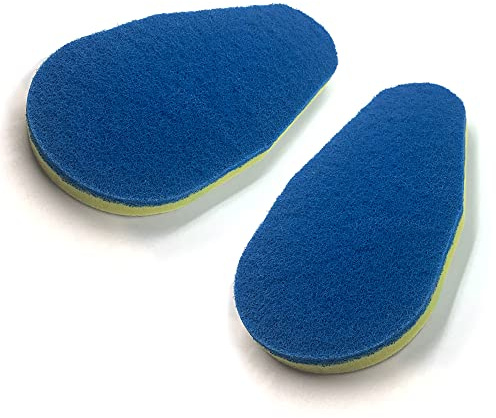 Pack of 2 Corner Scourers Sponge Replacement Pads, Kitchen or Bathroom Cleaning Sponge for Scrubbing Sink, Tile Walls, Washbasins, and Bathtub