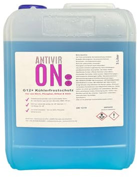 ANTIVIR ON 5 Liter Kühlerfrostschutz G12+ Kühlflüssigkeit Fertigmischung -40° Kühlmittel