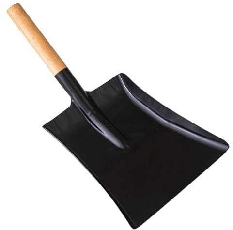 LSC Coal Ash Shovel with Wooden Handle Heavy Duty Metal for Digging, Gardening, Land Management, Yardwork, Farming, and Outdoors Snow Shovel (SHOVEL)