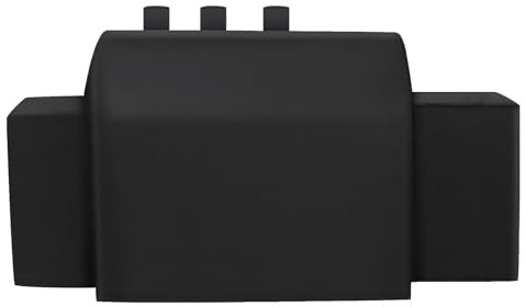 Grill Cover for Char-Griller 3-Burner Dual Fuel Expandable Propane Gas and Charcoal Outdoor Polyester Grill and Smoker Cover, Heavy Duty Waterproof UV Resistant Cover, Outdoor BBQ Accessories