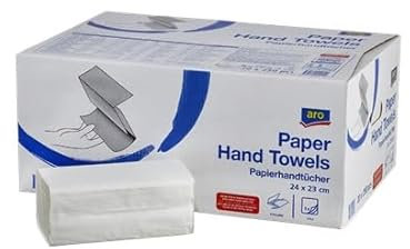 Einmalhandtuch 24 x 23 cm 1-lagig 20 Stück à 250-7 kg Box aro