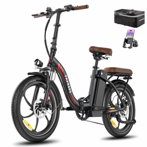 Fafrees F20+ Pro Bicicleta Eléctrica, 20 Pulgadas Plegable Bici Urbana Eléctrica, 250 W Fatbike, 25Ah 900Wh Batería, Rango De 95-120KM, E-Bike para Adultos (Negro)