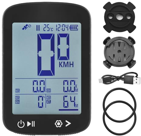 GPS-cykeldator, uppladdningsbar trådlös cykeldator, hastighetsmätare och 5-stjärnig positioneringscykelmätare för landsvägscykel i cyklar