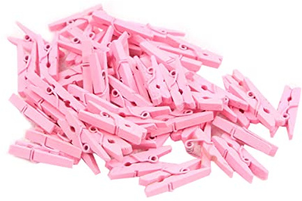TOPPERFUN 100 Pezzi Mini Mollette di Legno per Foto e Vestiti, Clip di Utilità Resistenti e Versatili, per Decorazioni Domestiche e Lavori Artistici