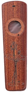 POENVFPO Kazoo en Bois Naturel, Instrument de Musique en Bois Massif pour Débutants, Soulagement du Stress et Divertissement de Fête (Bois de Sapelli)