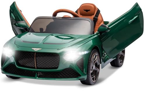 Baloveby Coche Eléctrico para Niños Bentley Bacalar con Modos de Conducción Duales, 12V Carro Eléctrico Infantil con Arranque Lento, Control Remoto, Luces LED y Música, Puertos USB y AUX, 3+