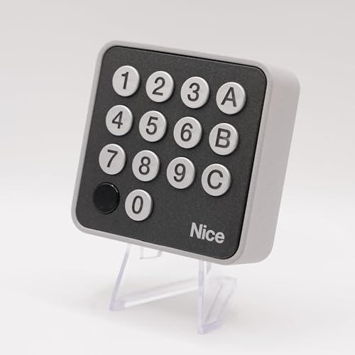 NICE EDSWG - Tastiera a codice wireless 433,92 MHz, digicode cancello e garage a 3 canali A/B/C - Rolling Code & Compatibile con OXI/OXIBD, FLOX2R/FLOXI2R + 1 Goodies DOMOBIP (EDSWG)