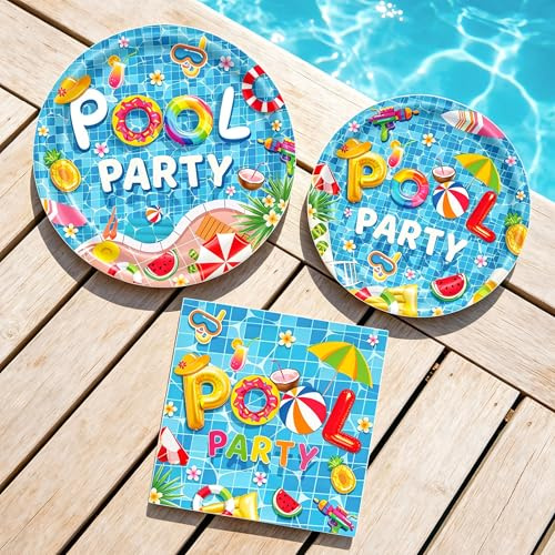 Swimming Pool Party Supplies Beach Party Plates Napkins