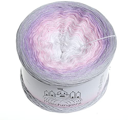 Bobbel Farbverlaufsgarn Träum schön! 250g - 950m Hellgrau außen 4 fädig