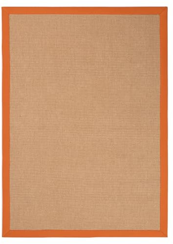 carpetfine Sisalteppich Orange 200x290 cm | Moderner Teppich für Wohn- und Schlafzimmer