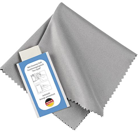 Hama Optik Reinigungstücher (Reinigungsset mit Mikrofasertuch und 30 Feuchttüchern zur Reinigung von Kameralinse, Objektiv, Filter, Fernglas, als Brillenputztuch oder für andere empfindliche Flächen)