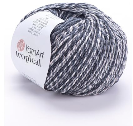 YarnArt Tropical Sport Yarn – 55% Cotton, 45% PAC – Multicolor Knitting & Crochet Yarn – 50g (174 yds) | Soft, Durable & Lightweight | Perfect for Amigurumi, Clothing & Accessories (611-1)