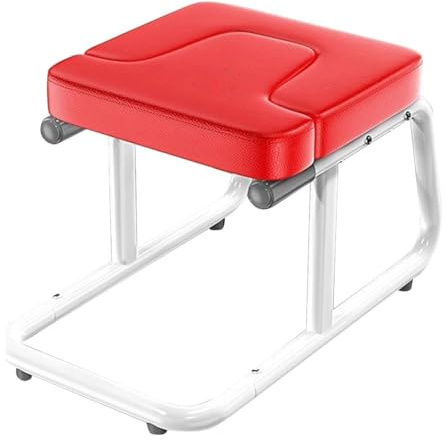 LANGWEI Inversion Chair, Upgraded Home Fit Inversion Stool, Yoga Headstand Bench for Practice Head Stand, Shoulder Stand and Strength Training,Red