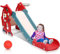 Yakimz Tobogán infantil con canasta de baloncesto y dispositivo de educación precoz en inglés, plegable, tobogán para niños, estable para jardín, tobogán ondulado, tobogán para niños pequeños para