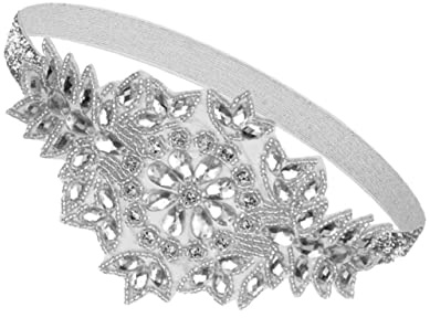 WESIEVYA Bandeau Chic À Franges Couvre-chef De Bal De Fin Dannée De Mariage Décoration De Cheveux En Strass Pour Femmes