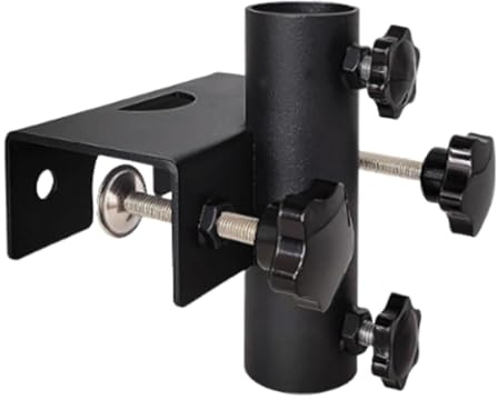 Supporto per ombrellone da terrazza, supporto regolabile in metallo per ombrelli, base portatile e per esterni, resistente per ombrellone per terrazza, spiaggia, giardino, piscina