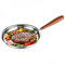 TAMUME Sartén de acero inoxidable 316 con mango de madera, 21 cm, tamaño grande para asar carne