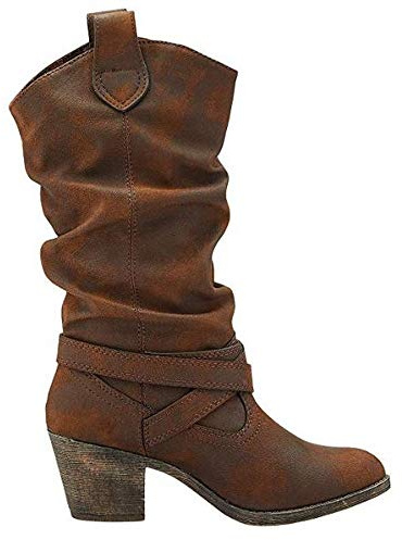 Rocket Dog Womens Sidestep Cowboy Boots, Brown, 5 UK