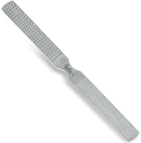 Foot Nail File for Toenail & Hard Nails | 4-Sided Heavy Duty & Sturdy Nail File for Rough Nails | Stainless Steel Chiropody Tool for Healthy Smooth Nails