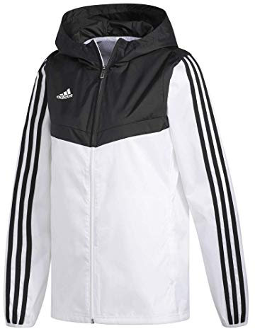 adidas Women’s Alphaskin Tiro Windbreaker, White/Black, X-Small
