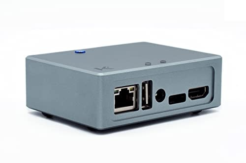 KKSB Odroid XU4/XU4Q-Gehäuse Aluminium | SBC | mit passiver Kühlung | lautlos | Kühlkörper | Druckknopf | grau