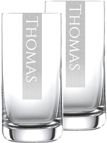 Miriquidi Biergläser 2er Set mit Gravur | 2 Stück Bierglas 345ml Schott Bier Glas mit Namen | LogoGlas | Spülmaschinenfest | Bierbecher & Individuelle Lasergravur