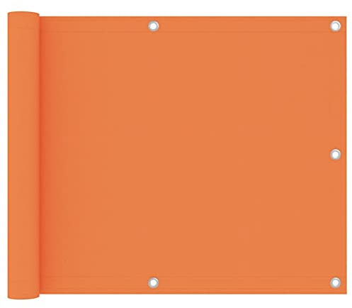 vidaXL Balkon Sichtschutz Bespannung Terrasse Windschutz Sonnenschutz Balkonbespannung Balkonverkleidung Orange 75x400cm Oxford-Gewebe