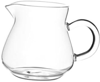 MagiDeal Pichet à Crème En Verre, Mini Carafe Tasse à Café En Verre, Pot à Lait En Verre Borosilicate, Verrerie avec Poignée, Verseur de Lait Transparent pour Thé, Expresso, Latte, 250 ml 7x5.5x8.3 cm