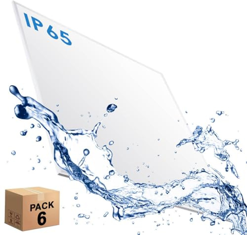 Pack x6 Panel LED 60x60 Exterior IP65 40W, 4400Lm, 6 unidades para Falso Techo, Philips CertaDrive, Paneles Bajo Consumo y Gran Luminosidad, No Flicker (Luz Natural 4000K)