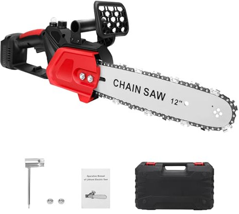 WingFly Motosierra Eléctrica 12 Pulgadas Compatible con Makita Batería 18 V, Brushless Motosierra de Mano, Motosierra Inalámbrica Portátil para Podar Árboles de Jardinería