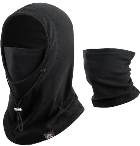 JOGVELO Balaclava höst vinter, balaclava för utomhussport cykling, snowboard, skidåkning, motorcykel körning vindtät varm ansiktshuva en storlek män/kvinnor, svart, 54-62