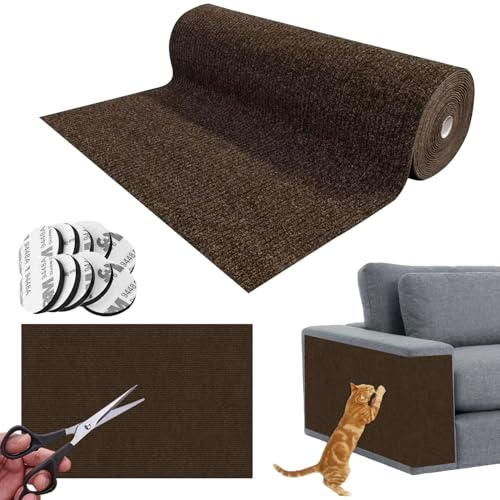 Alfombra Rascador para Gatos, Protector Sofa Gatos Arañazo,Protector de Muebles Autoadhesivo 200X40cm,Cat Scratcher,Rascador Gato,Alfombra Arenero Gato,para Protección de Alfombras Sofá de Muebles
