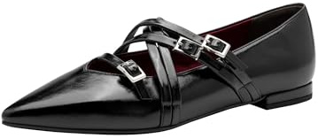 Tamaris Women's Vegan Ballerina Shoes, Black, 5 UK