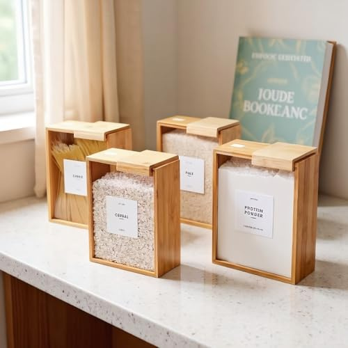 Dispensador de alimentos, 3 L de capacidad, organizador de cocina y almacenamiento experto, contenedor de alimentos Airtight con características de conservación de la comida, distribuidor ceréales y