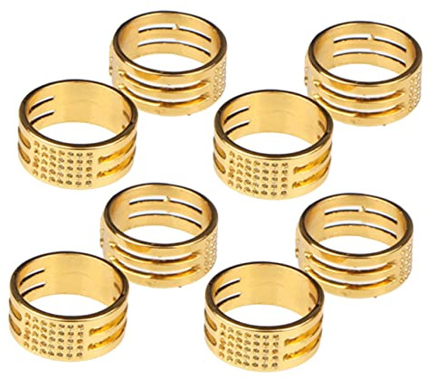 VILLFUL 10 st Metall Thimble Finger Skydd Ring för DIY Sömnad Praktiska Sömnadsverktyg för Skydd av Fingrar vid Hantverk och Reparationer