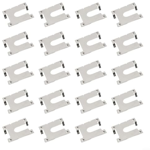 Eawfgtuw Paquete de 20 clips de conexión a tierra de acero inoxidable para paneles solares, kit de montaje en techo fotovoltaico, accesorios resistentes de larga duración de 30,1 x 32 mm para