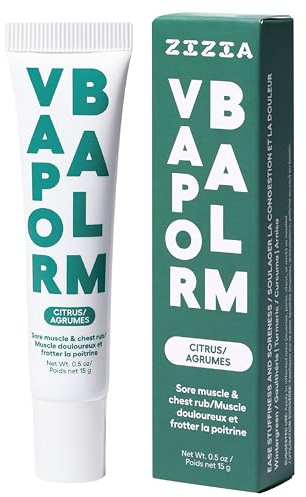 Zizia Vapor Balm Tube - Chest Rub and Muscle Balm with Arnica, Turmeric, Wintergreen, & Eucalyptus - Naturally Scented Botanical Vapor Rub - Vegan and Cruelty-Free Formula - Travel Essentials - 0.5 oz