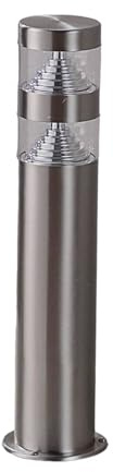 Lindby Edelstahl LED Wegeleuchte/Sockelleuchte 40 cm, Wegelampe spritzwassergeschützt IP44 8,1W Aussenleuchte