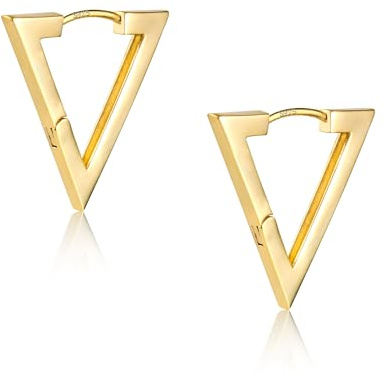 ALEXCRAFT Orecchini Oro Donna Orecchini Triangolo Argento 925 Orecchini Dorati Anallergici Nichel Free Geometrici