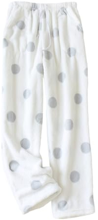 EGSDMNVSQ Pantalon en Peluche Pantalon de Pyjama pour Homme Pantalon de Pyjama Chaud et épais Pantalon Long en Polaire câlin Pantalon de Loisirs en Polaire Douce et Moelleuse avec Cordon de Serrage